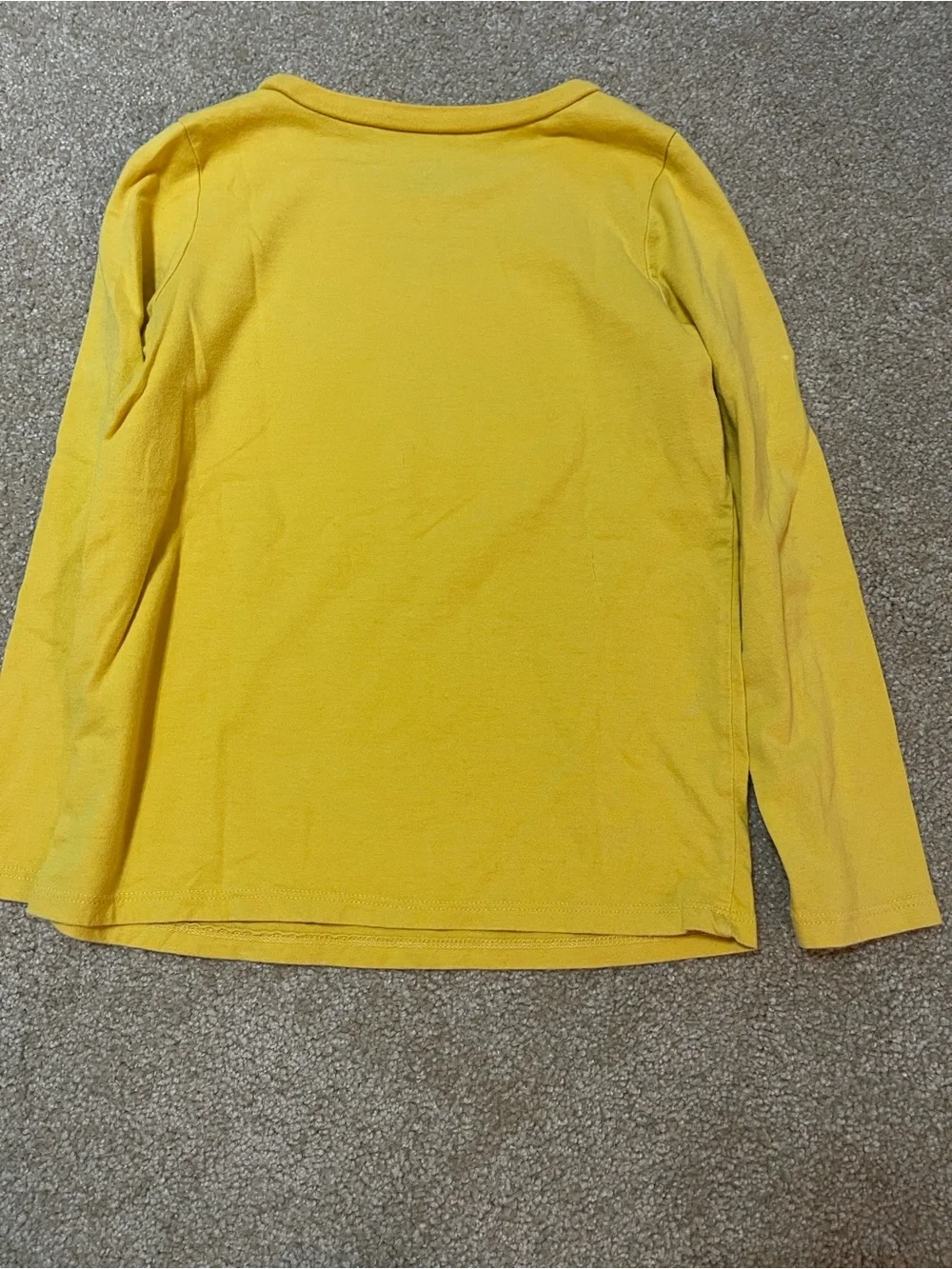 Carter's Yellow Long-Sleeve Sequin Cat Top